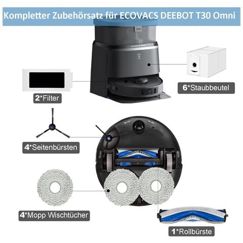 Kit Di Parti Di Ricambio Per Ecovacs Deebot T30 Omni, T30 Pro Omni, T30 Max - Foto 7