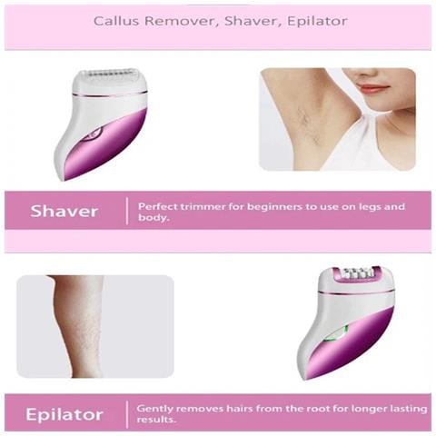 Epilatore Rasoio Elettrico Ricaricabile 3in1 Donna Corpo Pedicure Lima Sk-155 - Foto 2