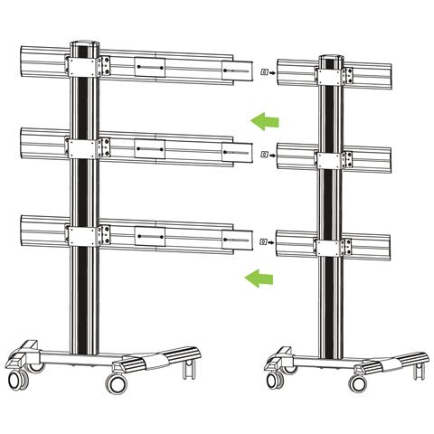 Kit Staffe E Braccio Di Giunzione Per Supporto Video Wall Da Pavimento - Foto 1