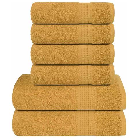 Set Asciugamani 8 Pz Oro 360 Gsm 100% Cotone - Foto 1