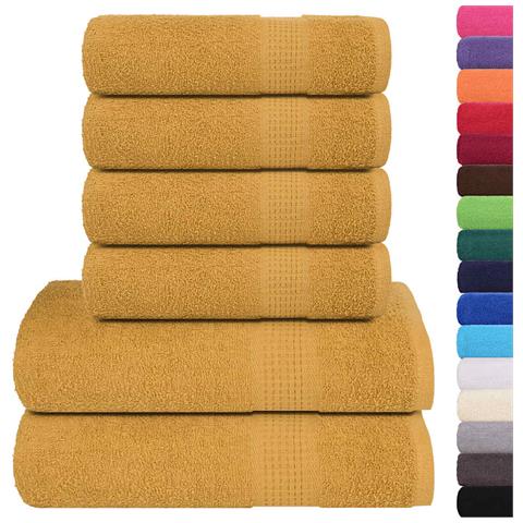 Set Asciugamani 8 Pz Oro 360 Gsm 100% Cotone - Foto 2
