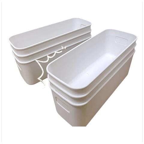 Vassoi Organizer Per Cassetti, Contenitori Portaoggetti In Plastica Per Scrivania, Bagno, Cucina   Confezione Da 5 - Foto 1