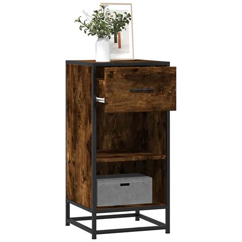 Credenza Rovere Fumo 35,5x35x76 Cm In Truciolato - Foto 1