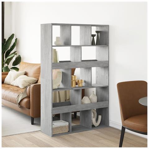 Libreria Grigio Cemento 100x33x156,5 Cm In Truciolato - Foto 1