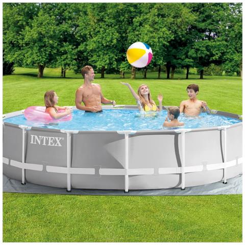 Piscina Fuori Terra - In Giro - 427x427x107 Cm - Grigio - Include Accessori Coordinati Cb45 - Foto 2