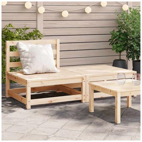 Lusso Casadino - Divano Giardino Senza Braccioli Con Poggiapiedi Massello Pino - Foto 8