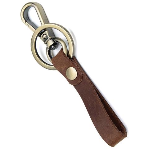 Portachiavi Per Auto In Vera Pelle Brown S - Foto 3