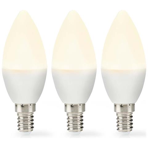 Confezione Da 3 Lampadine Led E14 2,8 W 250 Lm 2700 K A Forma Di Candela, Bianco - Foto 2