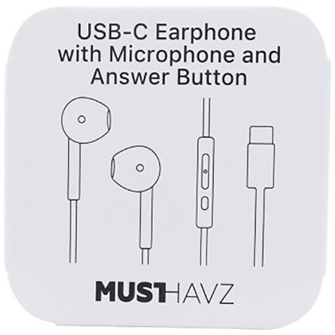 Cuffie Con Filo Usb-c Con Microfono E Telecomando Integrati, Bianco - Foto 2