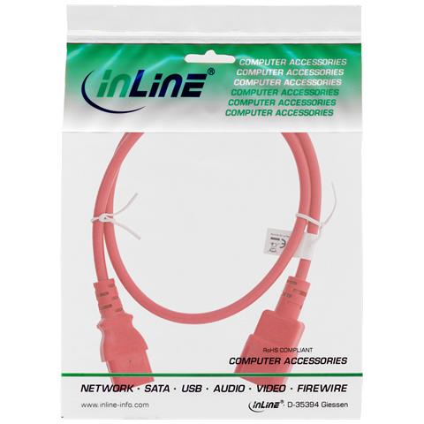 Prolunga elettrica, da C13 a C14, rosso, 1,5m - Foto 2