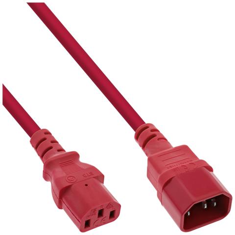 Prolunga elettrica, da C13 a C14, rosso, 1,5m - Foto 1