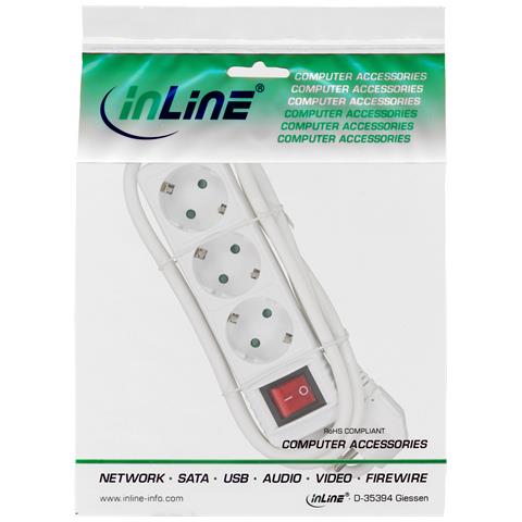 Multipresa 3x Shucko, con interruttore, bianco, cavo 3m, - Foto 2