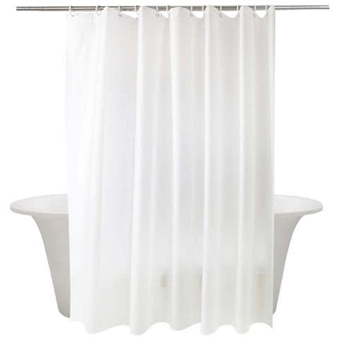 Tenda Da Doccia In Peva Ispessito Bianca - 180x180 Cm Con Ganci - Foto 1