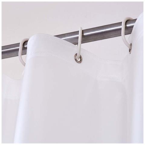 Tenda Da Doccia In Peva Ispessito Bianca - 180x180 Cm Con Ganci - Foto 3