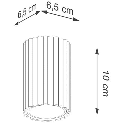 Lampada Da Soffitto Karbon 10 Taupe Sl. 1758 - Minimalist Lampada A Soffitto Talpa 10x6.5x6.5 Cm - Foto 2