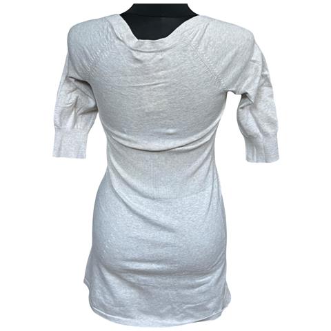 Abito Al Ginocchio A Maniche Corte Elegante Bianco Taglia S - Foto 7