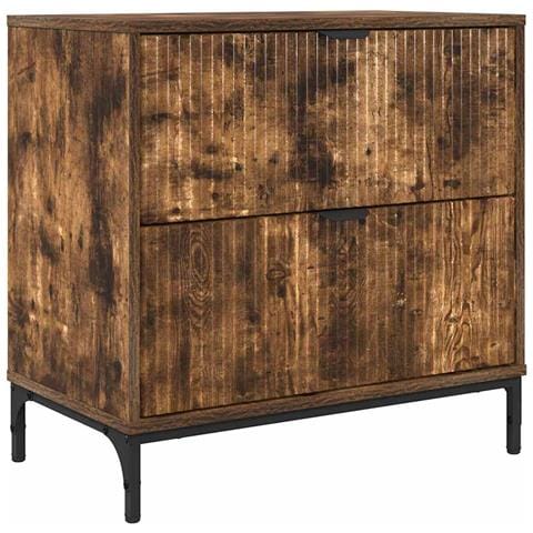 Comodino Rovere fumo 63.5 x 36 x 61 cm Legno multistrato - Foto 1