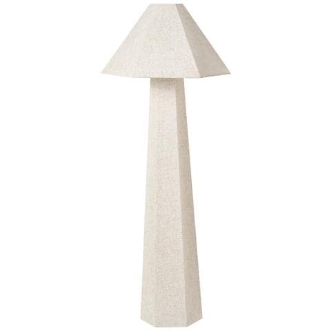 Lampada Da Pavimento Dembi Lino Sintetico Beige Chiaro - Foto 2