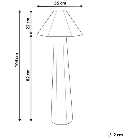 Lampada Da Pavimento Dembi Lino Sintetico Beige Chiaro - Foto 7
