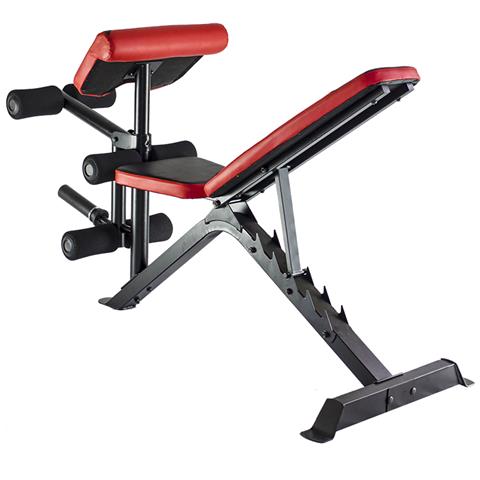 LS3859 Panca di allenamento con peso regolabile Schienale regolabile Sedile regolabile Gym Nero, Rosso - Foto 2