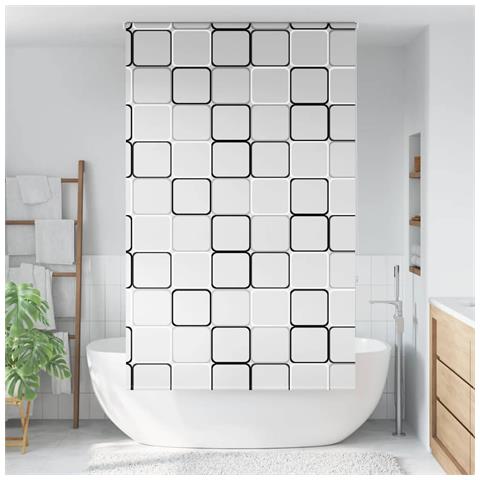 Tenda a Rullo Doccia 140x240 cm Larghezza Tessuto 136 cm - Foto 2