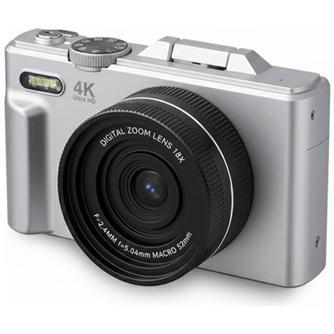 Digital Cam Xplorer Dv900 Wifi, Schermo Lcd Ips Flip 3"", Risoluzione 4k E 64mp, Autonomia 90 Minuti, Schede Sd Fino A 256gb, Colore Grigio - Foto 2