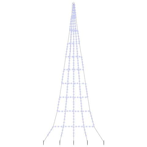 Albero di Natale LED con picchetti per il terreno Blu 500 cm - Foto 1