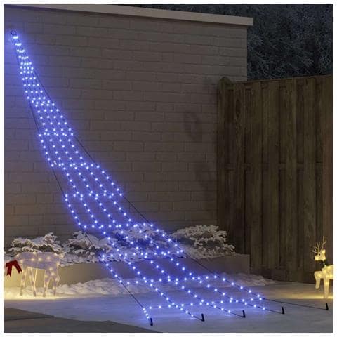 Albero di Natale LED con picchetti per il terreno Blu 500 cm - Foto 2