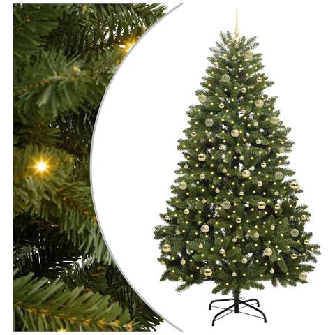 Albero di Natale artificiale Verde 240 cm PVC e Metallo - Foto 1