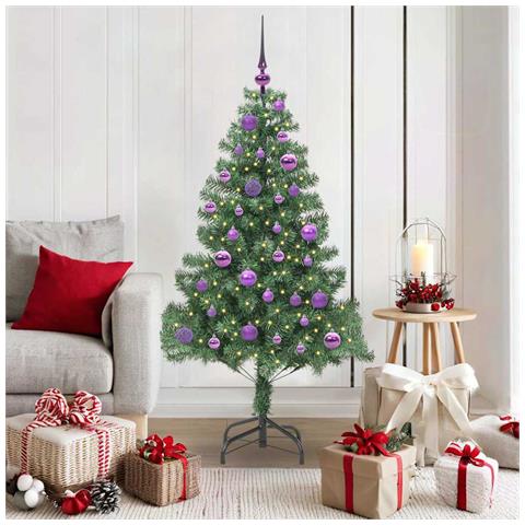 Albero di Natale con 150 LED con supporto Verde 150 cm PVC - Foto 2