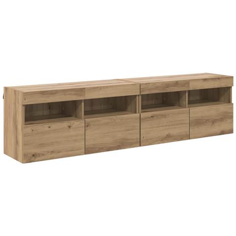 Mobiletti TV da Parete 2 pcs Rovere artigianale 80 x 30 x 40 cm - Foto 1