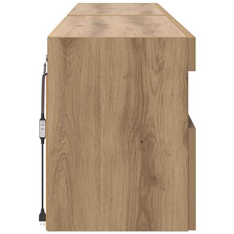 Mobiletti TV da Parete 2 pcs Rovere artigianale 80 x 30 x 40 cm - Foto 9