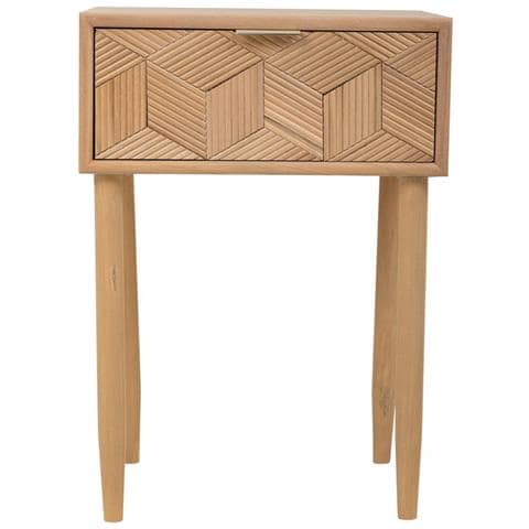 Comodino In Legno Con 1 Cassetto Marrone 41x33x60 - Foto 2