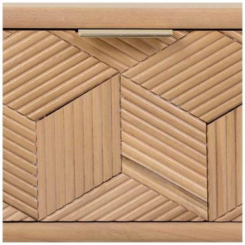 Comodino In Legno Con 1 Cassetto Marrone 41x33x60 - Foto 7
