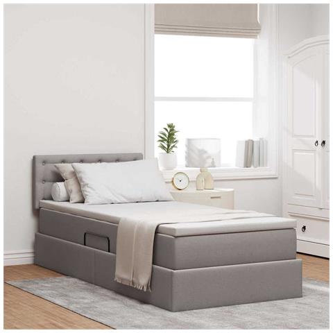 Letto con contenitore e LED con led Talpa 100 x 200 cm Tessuto - Foto 2