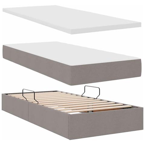 Letto con contenitore e LED con led Talpa 100 x 200 cm Tessuto - Foto 9