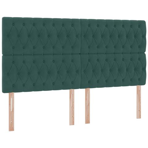 Letto con contenitore e materasso Verde Scuro 180 x 200 cm - Foto 9