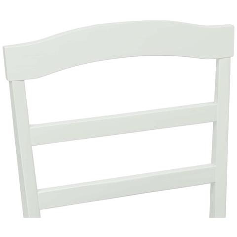 Sedia da pranzo 2 pcs Bianco e Naturale Legno di gomma solido - Foto 9