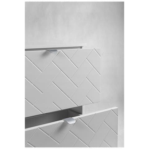 | Mobile sottolavabo 120 cm - Blanc Mat - Mobili bagno - Mobili bagno - Mobile sottolavabo - Piano di lavoro marrone - Foto 2