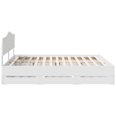 Struttura del letto Bianco 200 x 200 cm Legno Ingegnerizzato - Foto 9