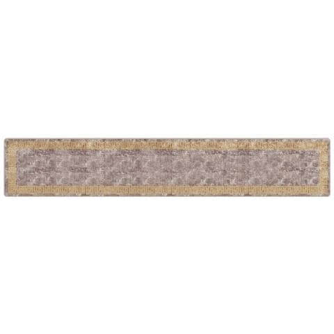 Runner Tappeto MARSA Grigio 80 x 450 cm Poliestere e PVC - Foto 1