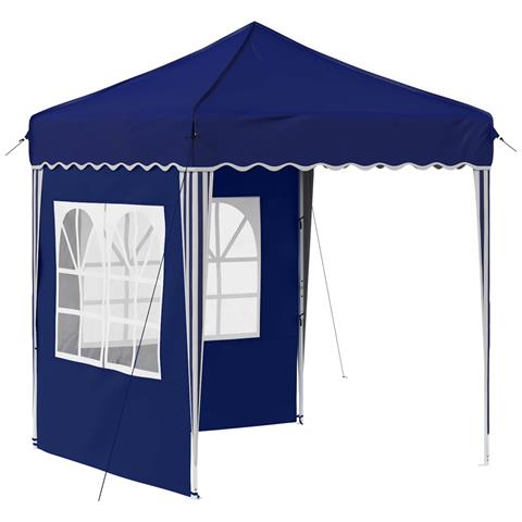 Tenda per feste a pop-up 195 x 195 x 245 cm Blu Tessuto Oxford - Foto 1
