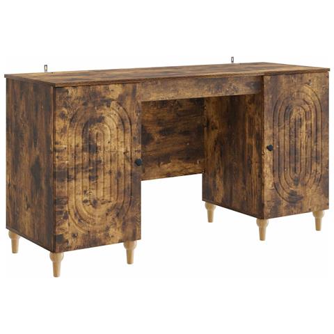 Scrivania Rovere Fumo 142,5 x 50 x 75 cm Legno ingegnerizzato - Foto 1