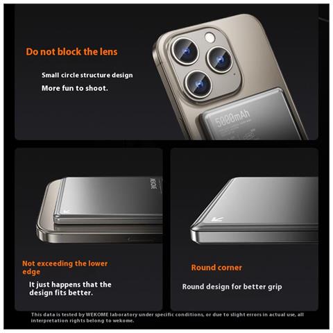 Power Bank - Grigio, 5000 mAh, 15W - Foto 4