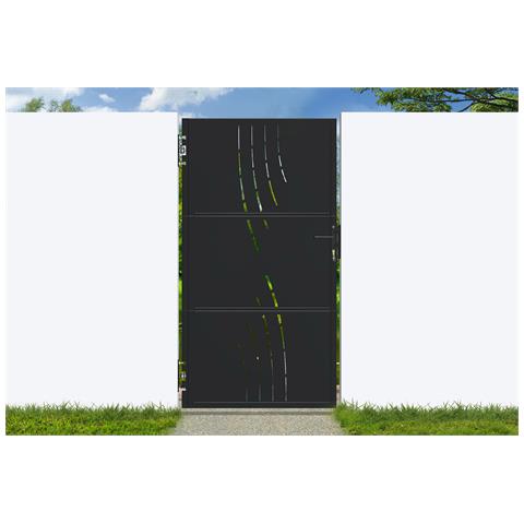 Cancello in acciaio nero opaco 1m NALI VELETA H. 180cm - Foto 1