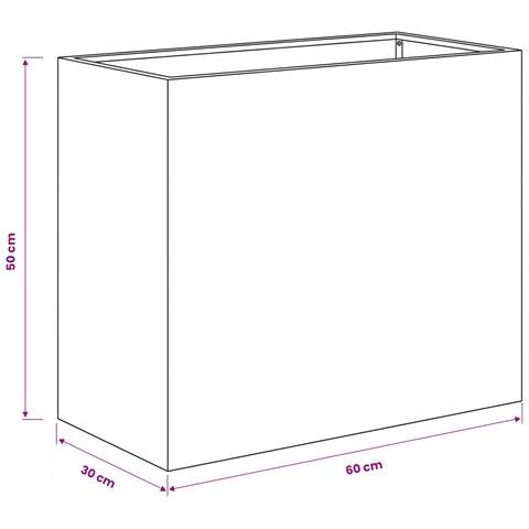 Vaso da giardino 2 pz Nero 60 x 30 x 50 cm - Foto 8