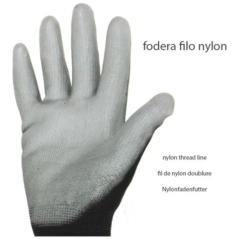 Guanti in poliuretano polsino in lattce colore Tg 10 - Foto 2