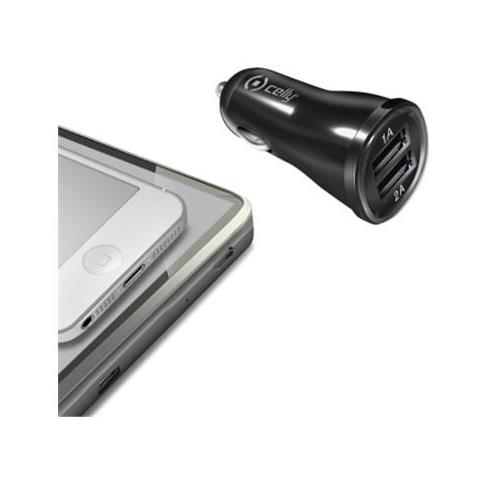 Caricabatterie da Auto USB 2.0 12/24V da 2.1A Colore Nero - Foto 2