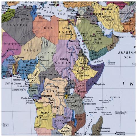 Fotomurale World Map 254x184 cm 4-050 - Foto 1