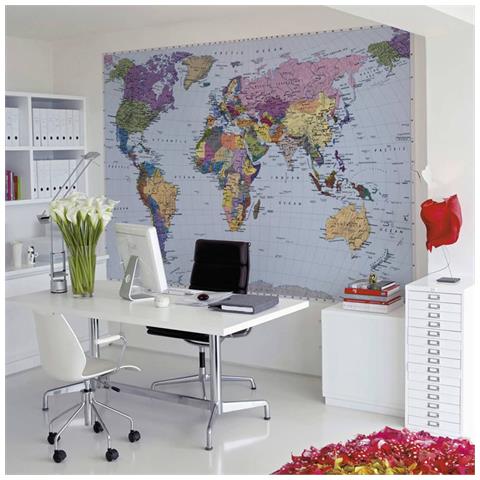 Fotomurale World Map 254x184 cm 4-050 - Foto 3